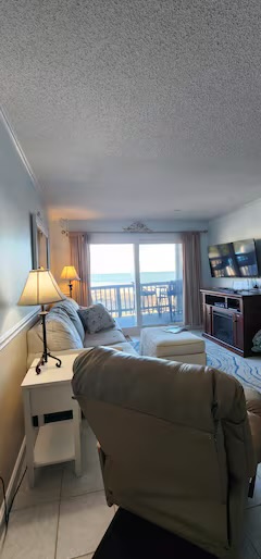 Living area open to the ocean